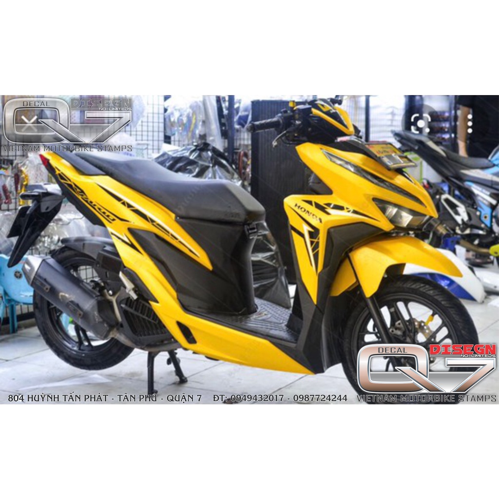 Tem rời vario - vàng đen - decalq7