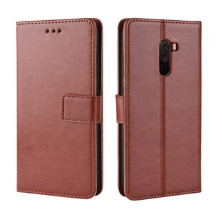 Ốp lưng Xiaomi PocoPhone F1 Giả da Điện thoại Poco F1 Bao da Flip Wallet Bao da Lật Vỏ đứng Da PU