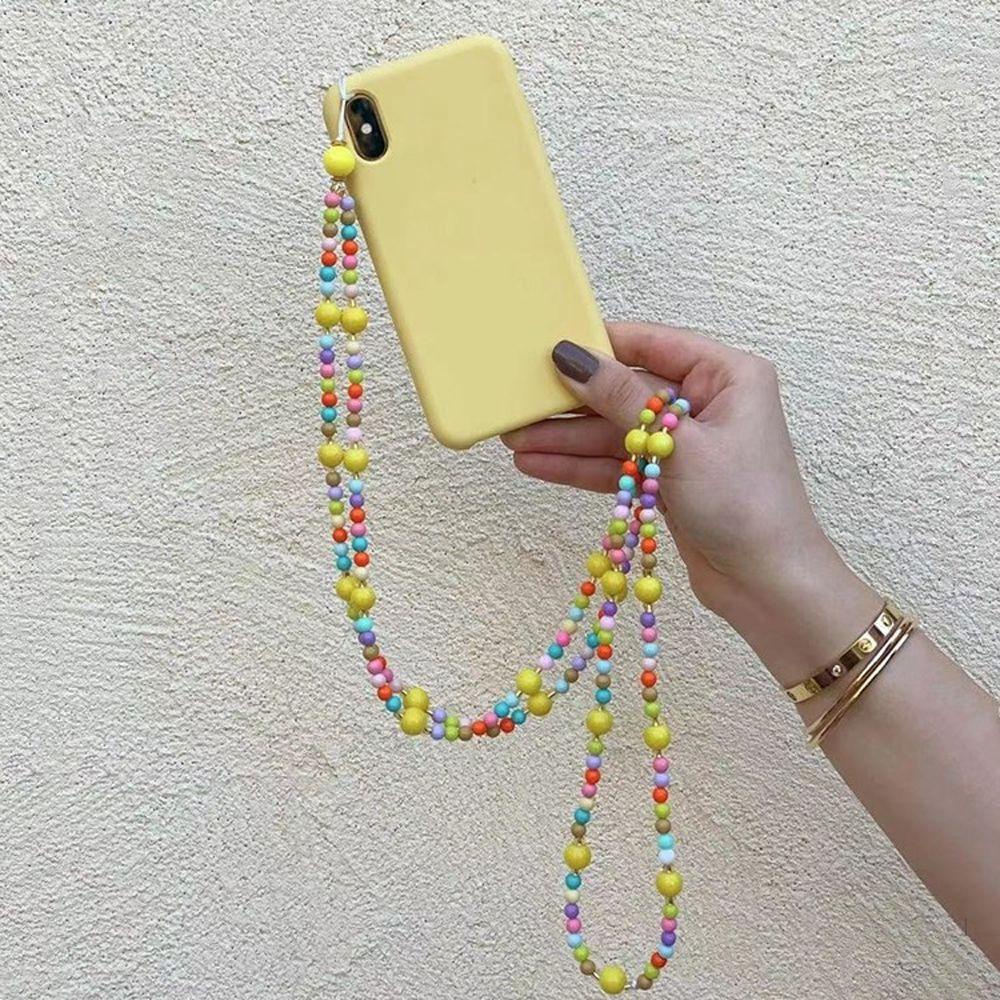 Dây Đeo Điện Thoại Bằng Acrylic Chống Thất Lạc Xâu Hạt Tiện Dụng
