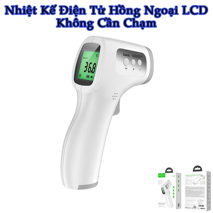 Nhiệt Kế Không Chạm Hồng Ngoại Hoco YQ6 - Màn Hình LCD