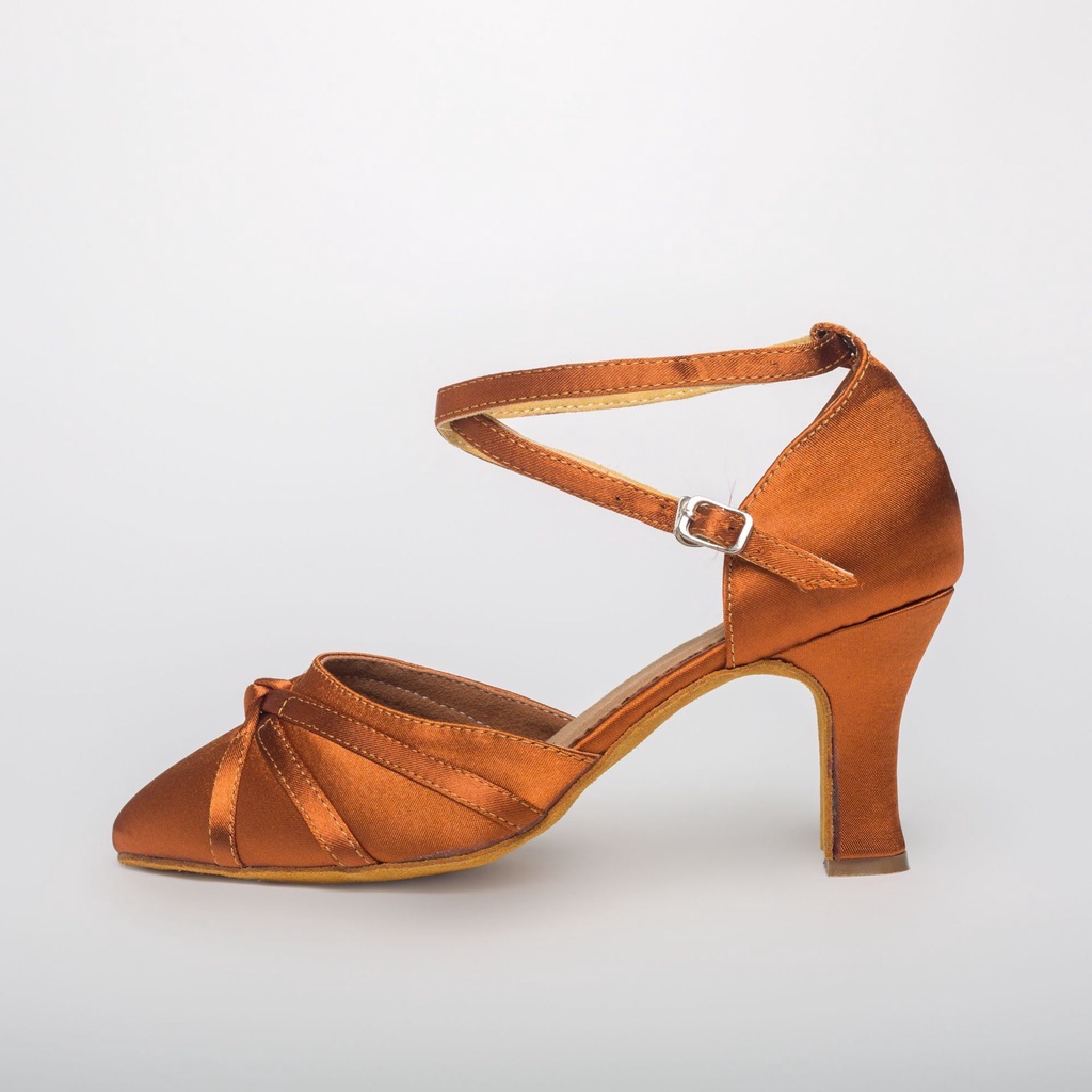 Giày Cao Gót Nhảy Latin Mũi Vuông Cao Vừa 5cm/7cm Thời Trang Xuân Hè Cho Nữ