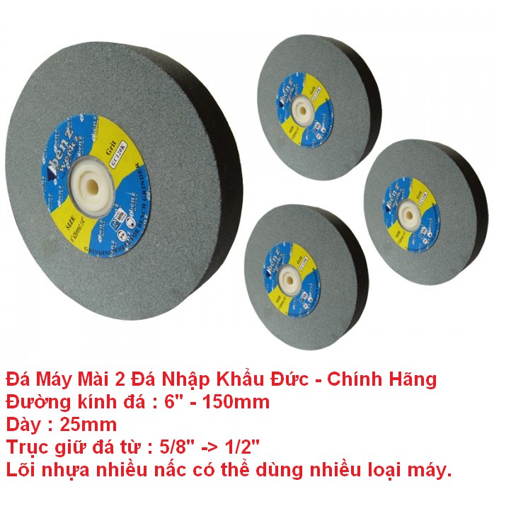 [ChínhHãng]Đá máy mài 2 đá 6" - 150mm nhập khẩu Đức hiệu BenzWerkz tại TpHCM