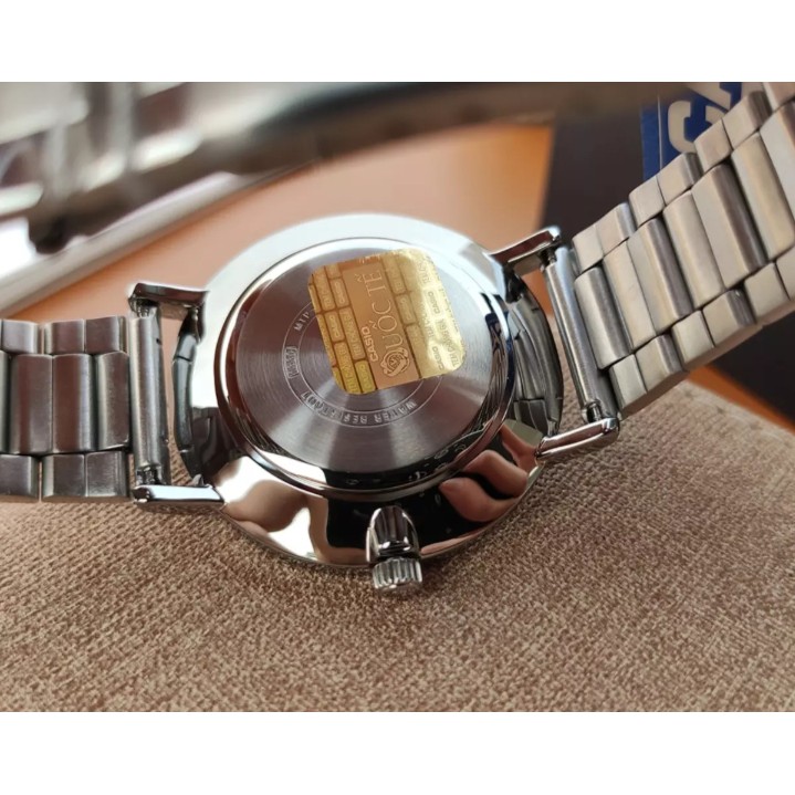 Đồng hồ casio Nam MTP-VT01D-2BUDF. Dây kim loại mặt xanh cao cấp