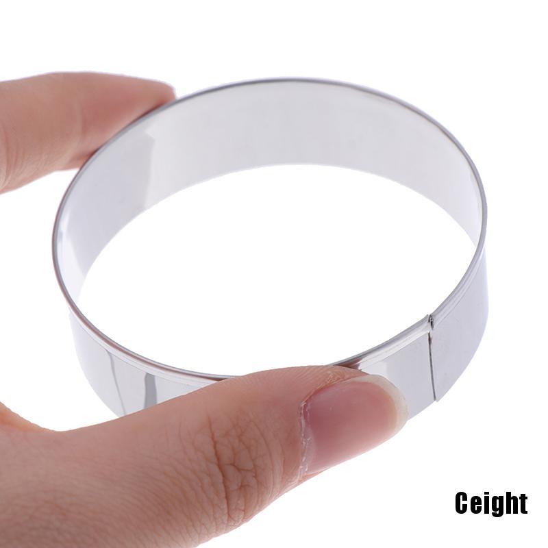 Bộ 5 Khuôn Cắt Bánh Quy Hình Tròn Bằng Thép Không Gỉ Chất Lượng Cao