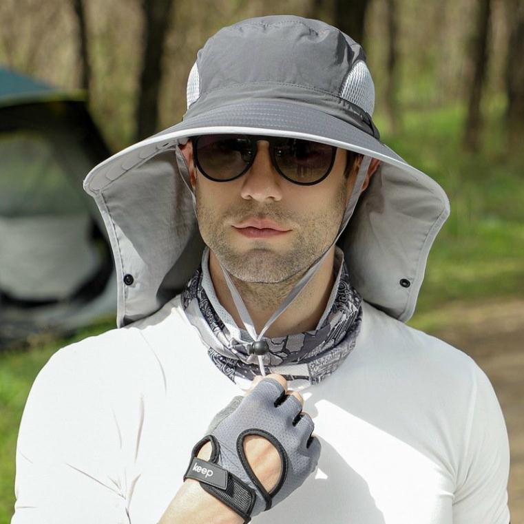 Mũ chống nắng golf nam thoáng khí có dây điều chỉnh kèm khẩu trang - MN010 [Golf_Store]
