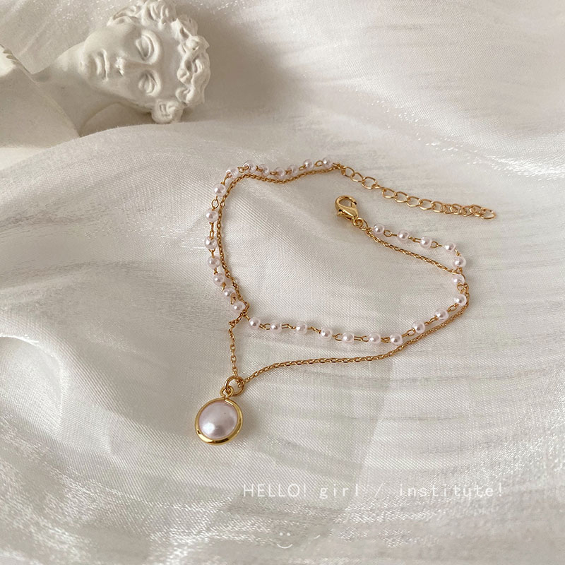 Vòng Tay Đính Ngọc Trai Xinh Xắn Phong Cách Retro Hàn Quốc | BigBuy360 - bigbuy360.vn