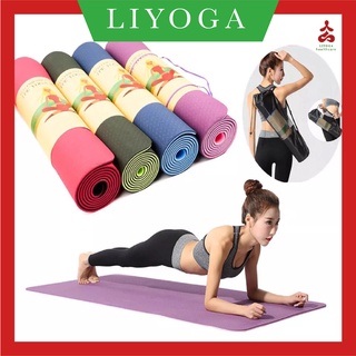 Thảm Tập Yoga Gym Chống Trượt TPE Cao Cấp Dày 8mm 2 lớp yoga pilates Liyoga
