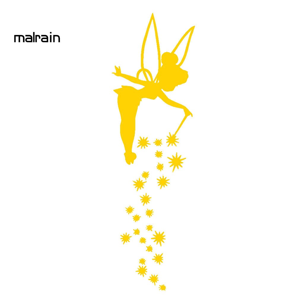 Nhãn dán họa tiết nàng tiên dễ thương trang trí cửa xe hơi