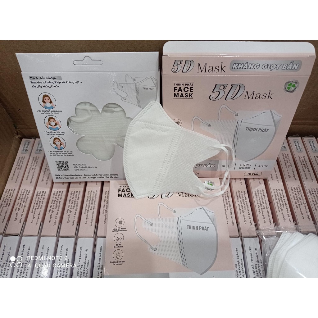 Khẩu trang 5d mask Thịnh Phát thùng 1000 chiếc giá sỉ