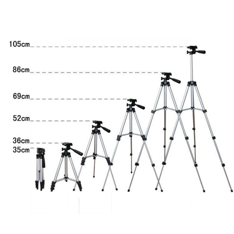 Chân quay phim chụp hình máy ảnh, điện thoại Tripod TF - 3110 Gậy quay phim Youtube - Gậy livestream Facebook