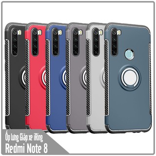 Ốp lưng cho Xiaomi Redmi Note 8 giáp xe iRing - nhựa PC cứng