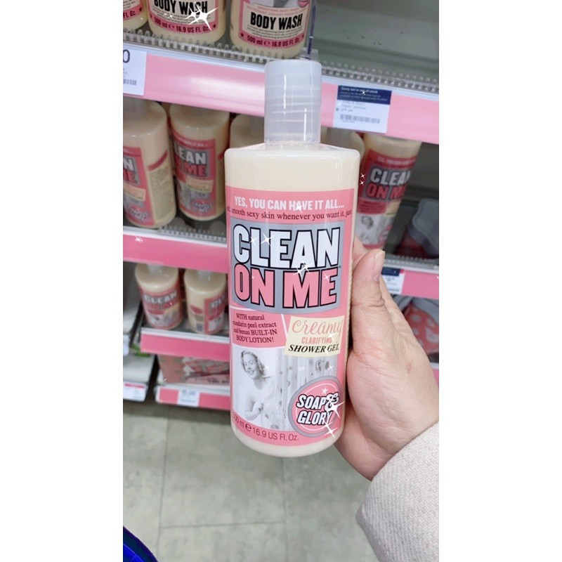 Sữa tắm Soap and Glory Clean on me 500ml (Sản xuất tại Anh) | BigBuy360 - bigbuy360.vn