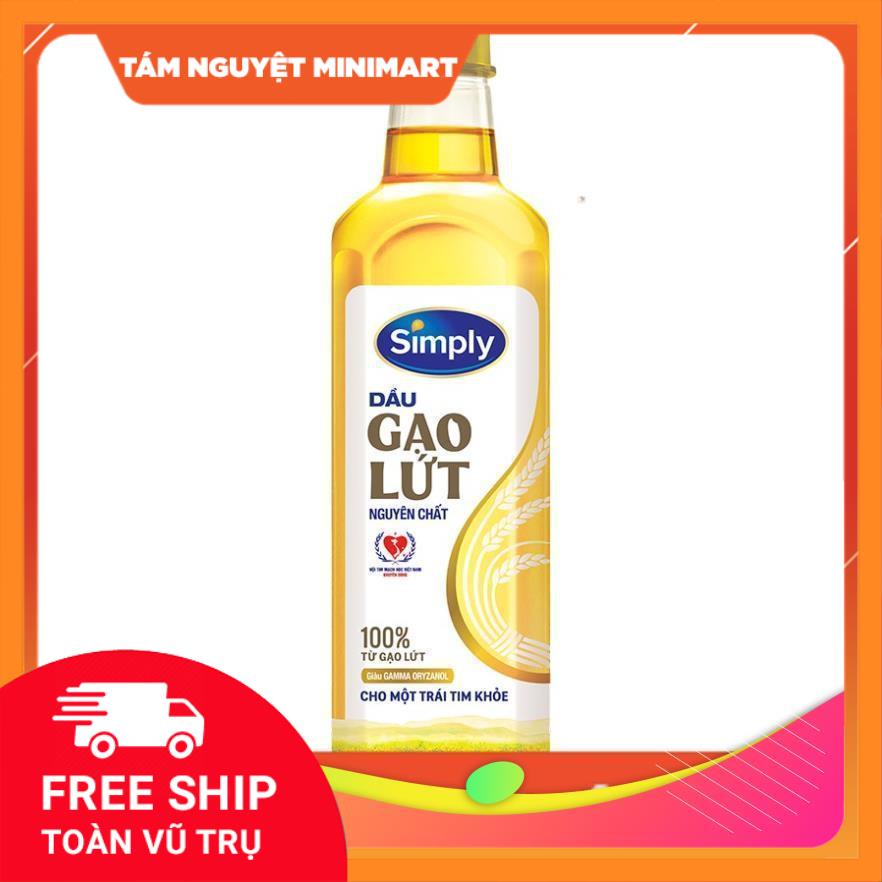 Chai Dầu Gạo Lứt Simply 1L