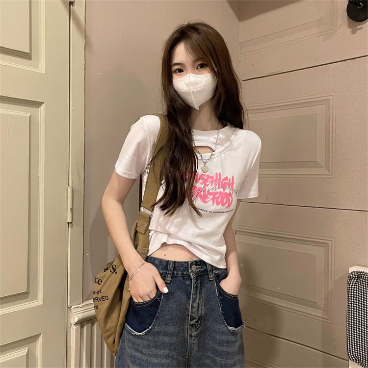Áo Thun Tay Ngắn Dáng Ôm In Họa Tiết Thời Trang Mùa Hè Cho Nữ JH-TX-297