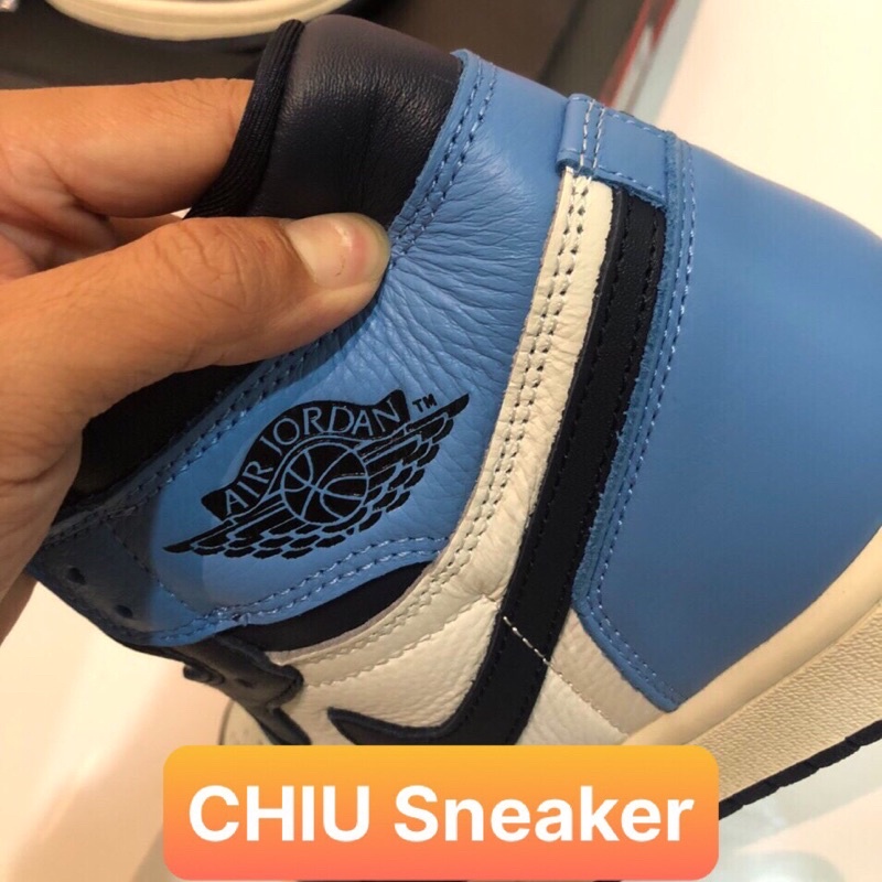 [ CHIU Sneaker 1 ] Giày thể thao Jordan 1 Retro High Obsidian UNC Phiên bản Siêu cấp Jordan cổ cao xanh