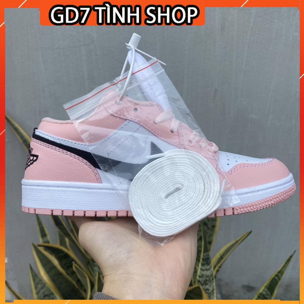 Giày Jordan hồng nữ cổ thấp, Giày Jordan 1 low màu hồng nhạt cho nữ cực xinh dễ phối đồ full phụ kiện