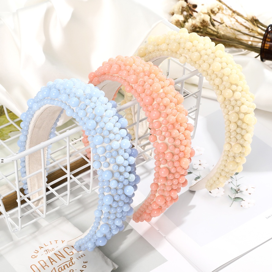 Băng đô đính hạt ngọc trai nhân tạo thời trang sang trọng