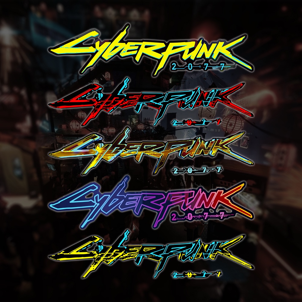 Cyberpunk 2077 Sticker Ô tô Xe máy Xe tay ga Motocross Xe đạp Phản quang Decal dán sửa đổi mát mẻ cho Honda