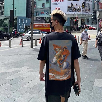 Fear of god complex Essentials Fog High Street Fashion Napoleon Printed Loose Short Sleeve T-Shirt