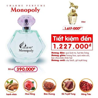 Nước Hoa Nữ Charme Monopoly 50ml