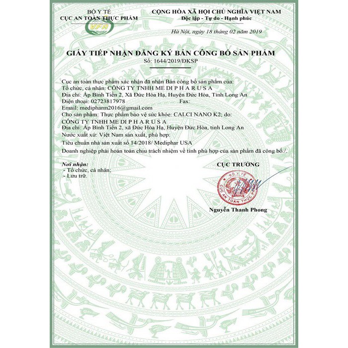 Calci Nano K2 Tăng chiều cao, phòng giảm loãng xương, còi xương