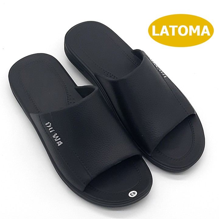Dép nam quai ngang chất liệu EVA siêu nhẹ kiểu dáng hiện đại vận động dễ dàng và lịch lãm thời trang Latoma TA5231 (Đen)
