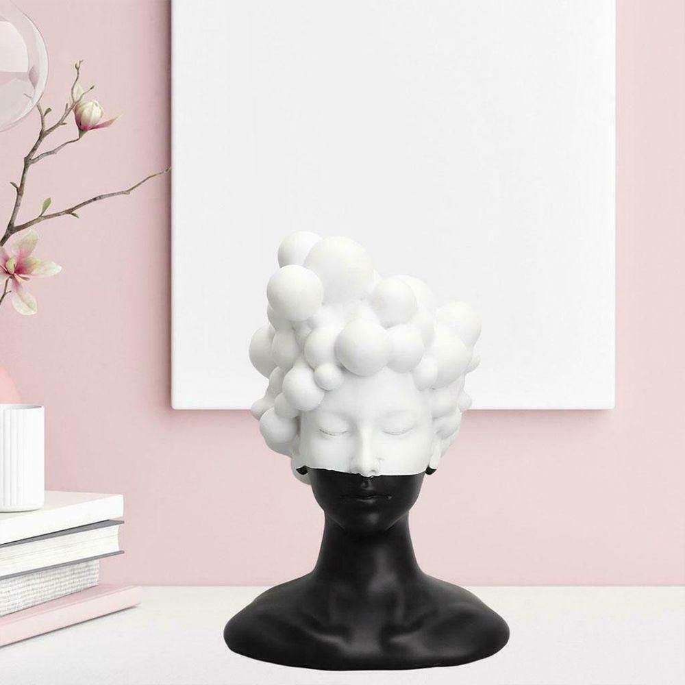Tượng Nhựa Resin Hình Cô Gái Trắng Đen Sáng Tạo 1