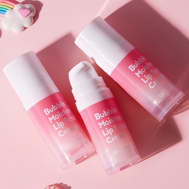 Tẩy Da Chết Làm Hồng Môi Sủi Bọt Gecomo Bubble Moisten Lip Scrub Cream Sena Beauty