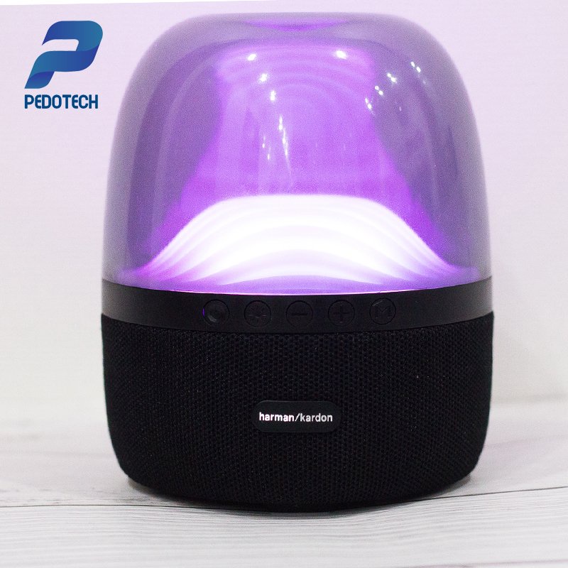 Loa bluetooth có đèn led Glass Smart 3 Pedotech, âm thanh hay LED 10 chế độ kết nối điện thoại, máy tính, đài FM BH 6th
