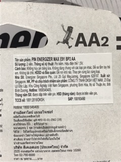 Pin energizer AA và AaA