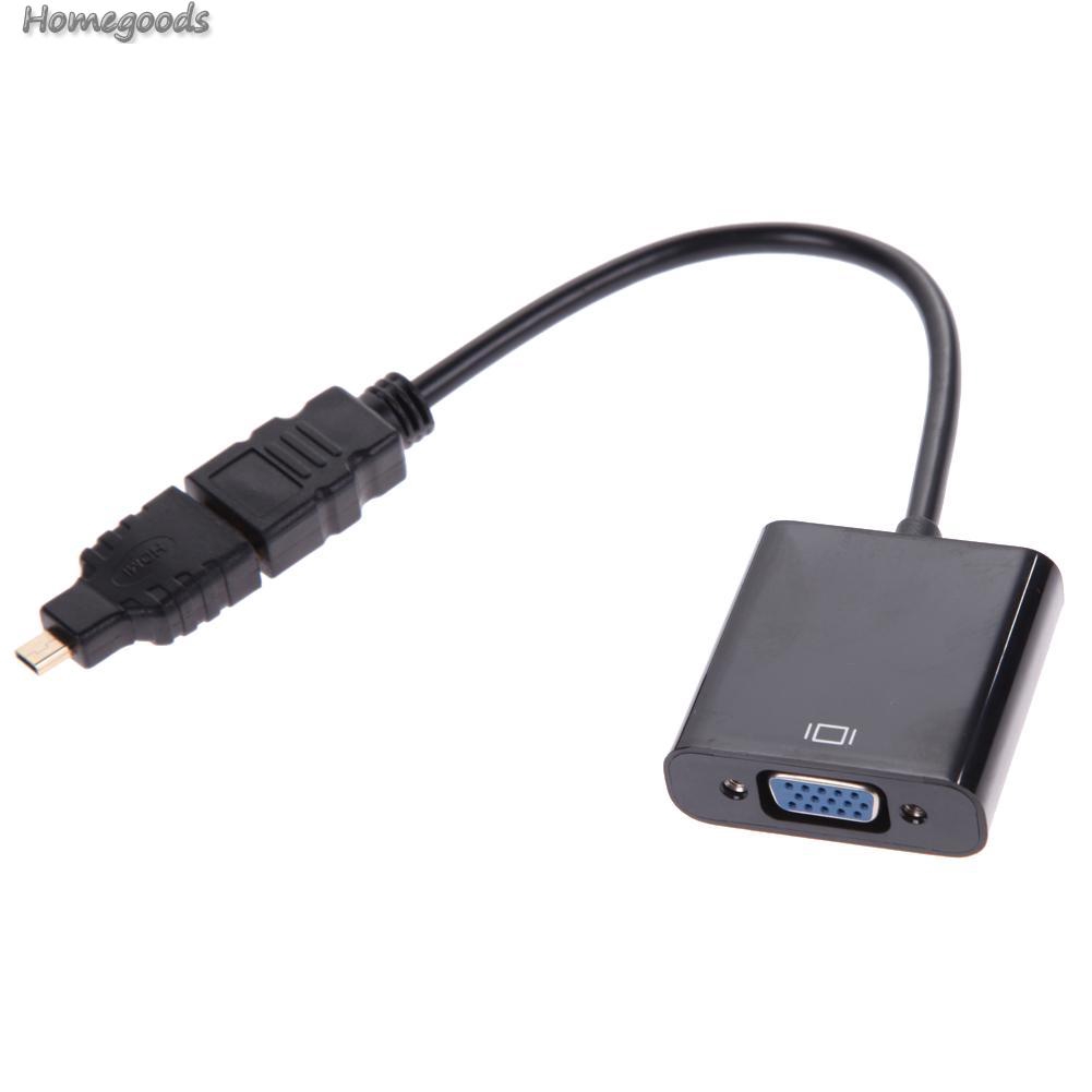 Cáp chuyển đổi VGA/mini HDMI/micro HDMI sang HDMI 1080P kèm cáp âm thanh tiện lợi