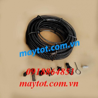 Dây thông tắc cống bồn cầu,bồn rửa dùng máy khoan