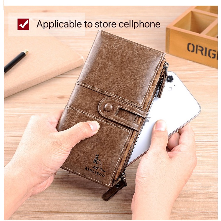 Ví Da Dài Thời Trang Dành Cho Nam Giá Đỡ