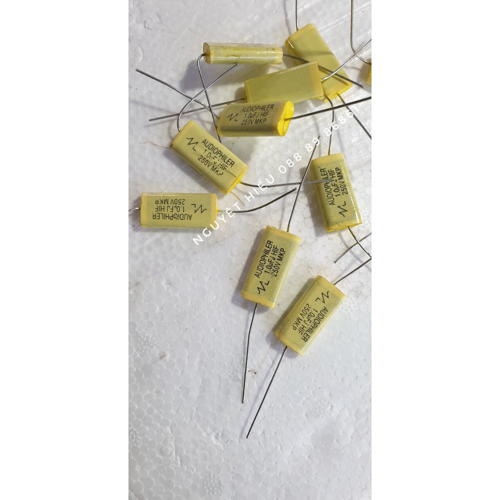 [VM] -  5 tụ lọc phân tần 1uF-250V dẹt