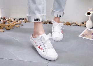 [HÀNG ĐỘC] Giày sục bata nữ thêu hoa