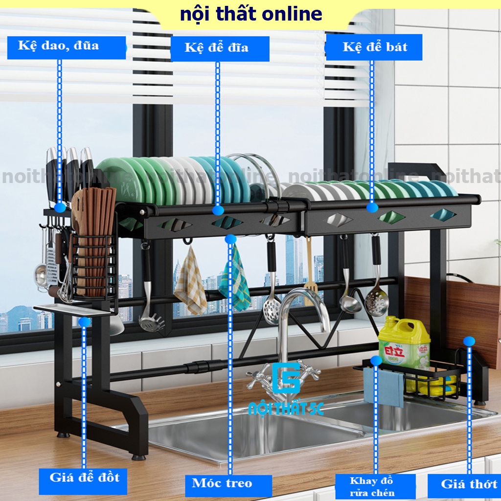 Kệ Bát Đa Năng, Kệ Chén Thông Minh Phù Hợp Mọi Bồn Rửa Chén Bát