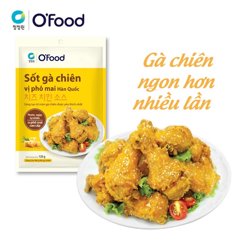 Sốt gà chiên 2 vị cay và phô mai O'food gói 120g