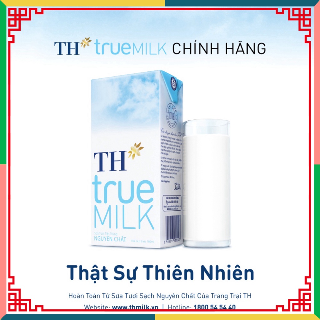 Thùng 48 hộp sữa tươi thanh trùng ít đường TH True Milk 180ml (180ml x 48) ( Đại lý Ngọc Toản)