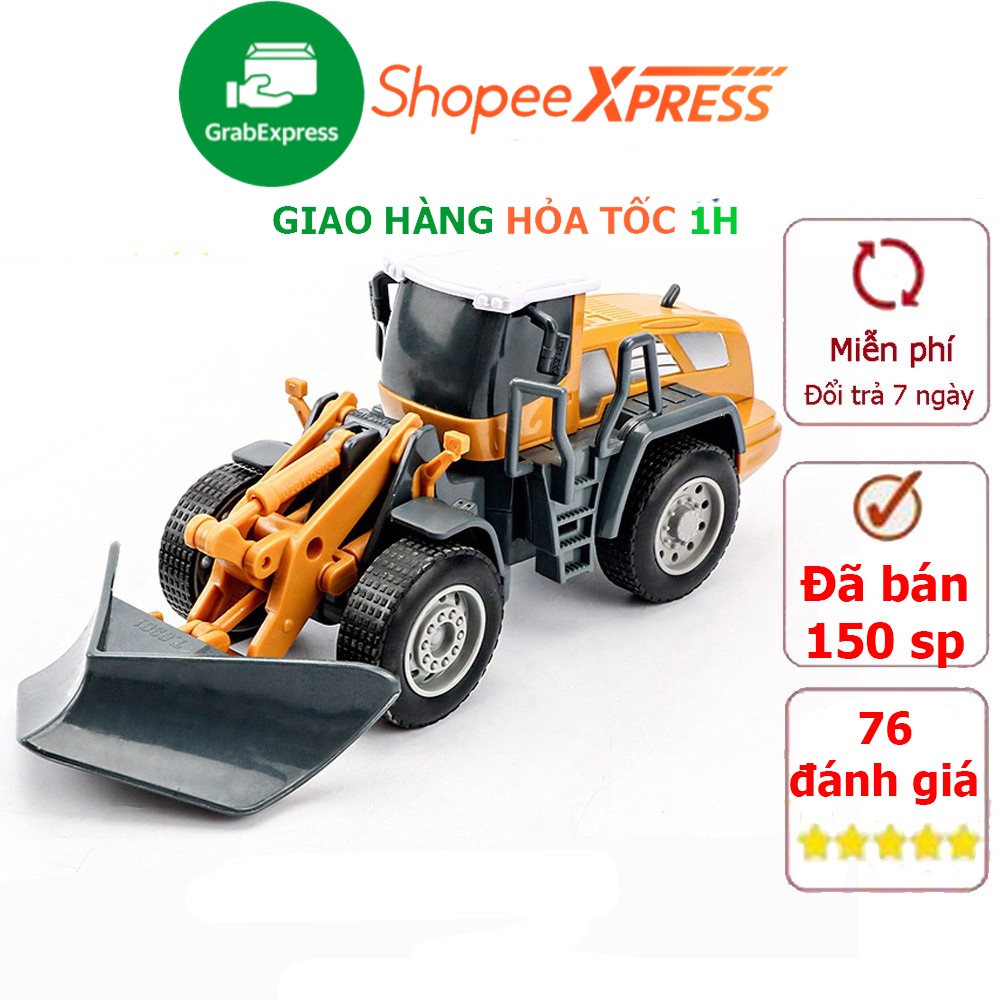 Đồ chơi mô hình xe ủi có thể tháo rời các chi tiết cho bé nhựa nguyên sinh an toàn, chi tiết giống ngoài đời thực
