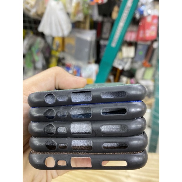 Ốp lưng Oppo Realme 3 dẻo viền đen lưng vải
