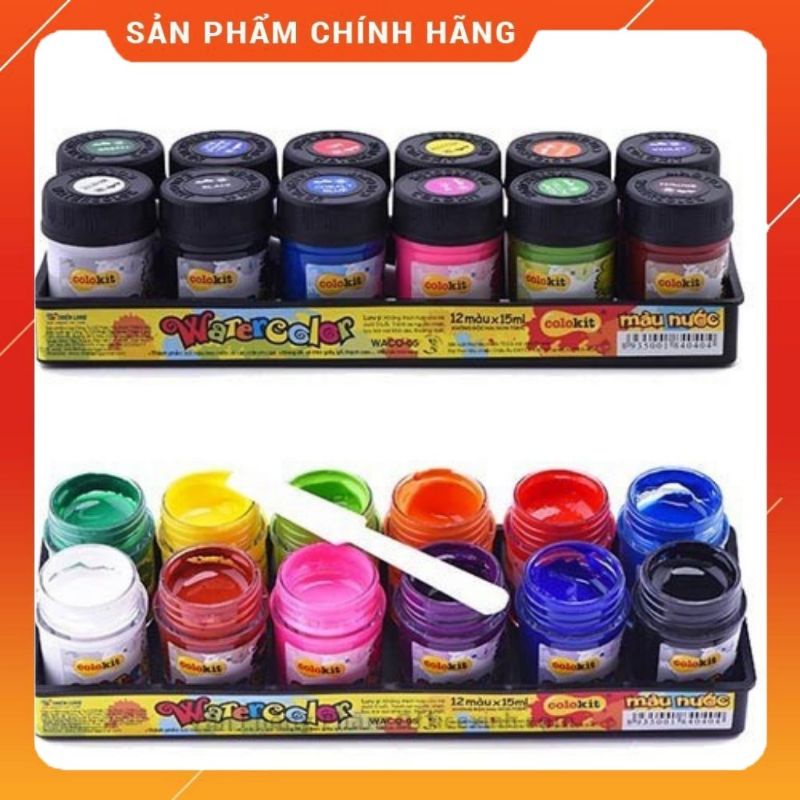 Màu nước Thiên Long 12 màu Water color chính hãng Colorkit