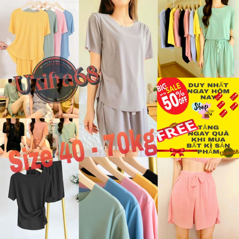 Ukiha68 (SIÊU SALE) BỘ NGỦ BỘ MẶC NHÀ CHẤT MỀM MỊN TƠ- MODAL CO GIÃN SIÊU THẤM HÚT MỒ HÔI CỰC TỐT. | BigBuy360 - bigbuy360.vn