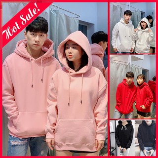Áo Khoác Nỉ Hoodie Basic Trơn Có Nón Và Túi Trẻ Trung Năng Động