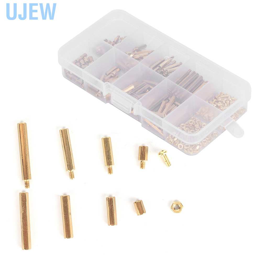 Set 340 Đai Ốc M2 Đầu Lục Giác Bằng Đồng Thau