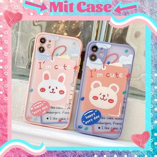 Ốp Lưng iPhone - Ốp Đôi Nhám Viền Màu Thỏ Gấu I'm Cute iPhone 6/6plus/6s/6splus/7/7plus/8/8plus/x/xs/xs max/11/11 promax