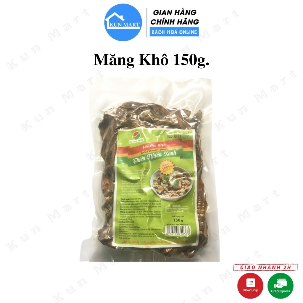 Măng khô FREESHIP Măng khô Đồng Xanh Thơm ngon Gói 150g.