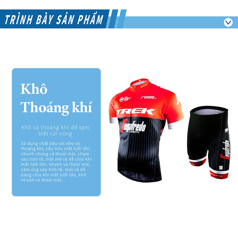 Áo tay ngắn / quần ngắn đi xe đạp địa hình TREK Pro Cycling Jersey năng động