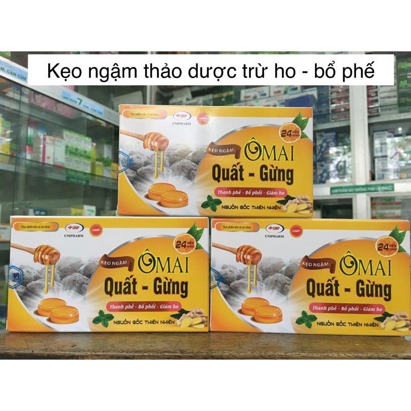 ✅(CHÍNH HÃNG) Kẹo ngậm Ômai quất Gừng nguồn gốc thảo dược, bổ phế, giảm ho