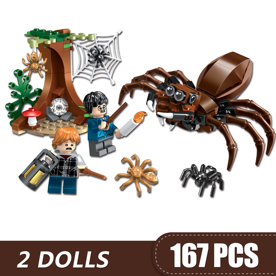 167 CÁI tương thích Lego Phép thuật Harry Potter Hang ổ của Aragog Khối xây dựng nhỏ Đồ chơi cho trẻ em bé gái bé trai Quà tặng DIY