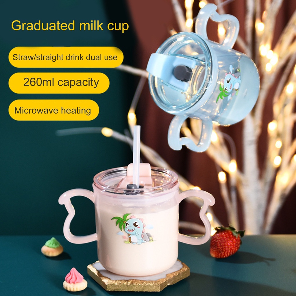 Cốc Uống Nước Bằng PP Không BPA Dung Tích Lớn 260ml In Họa Tiết Xinh Xắn Tiện Dụng Cho Học Sinh